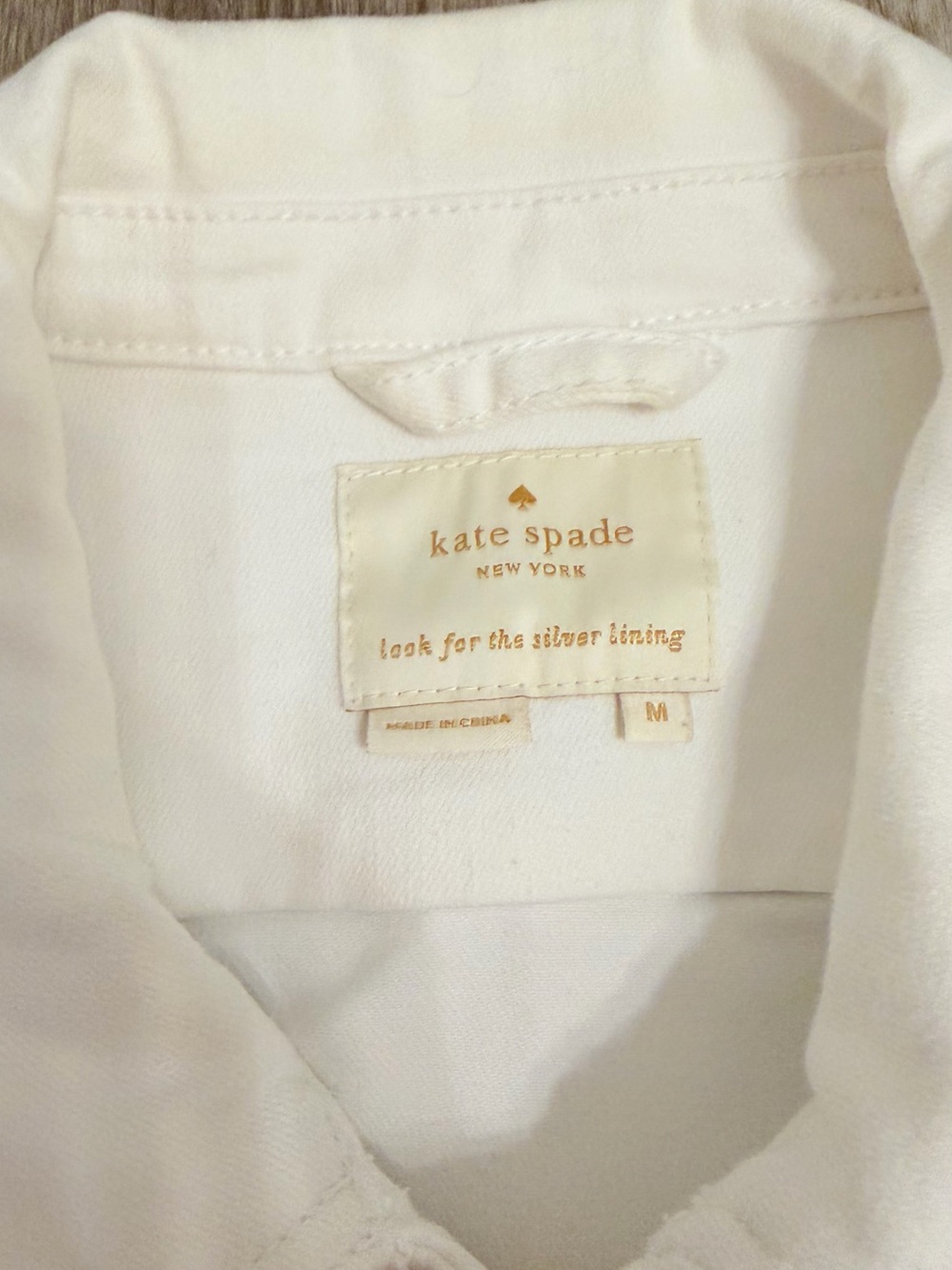 kate spade White Jacket with Gold Logo - Picture 4 of 5